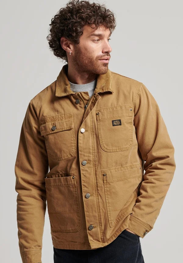 GOHJUTTA CLOTHING ARTICLE#9223  Superdry WORKWEAR RANCH Denim jacket denim co tobacco/brown