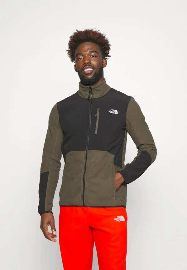 GOHJUTTA CLOTHING ARTICLE#9218 The North Face GLACIER PRO FULL ZIP Fleece jacket new taupe green/black/khaki