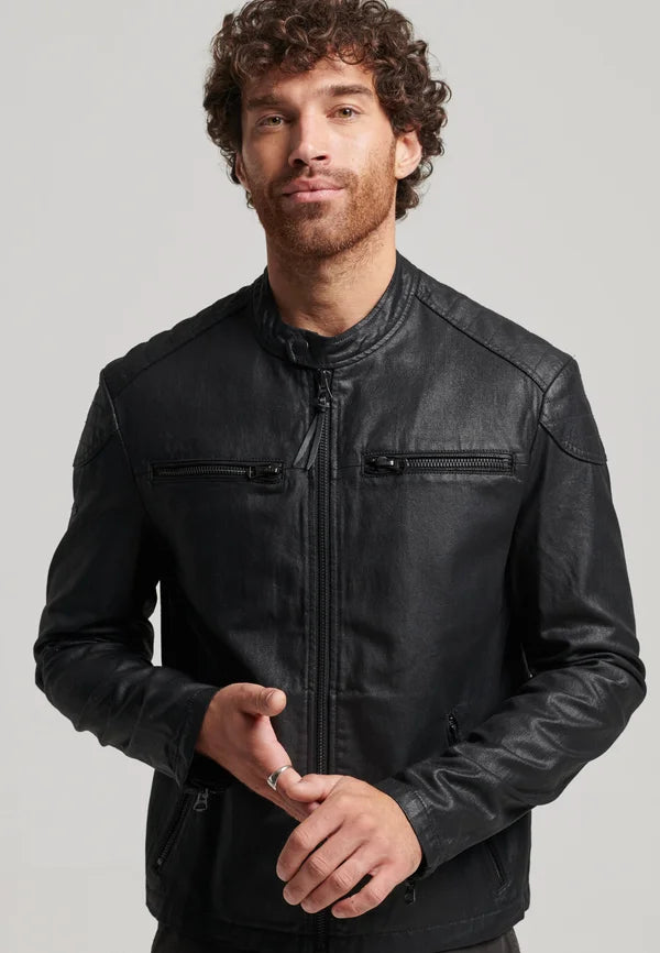 GOHJUTTA CLOTHING ARTICLE#9212         Superdry VINTAGE COATED Denim jacket black